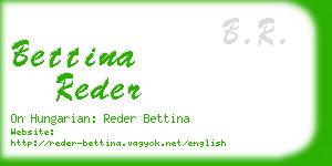 bettina reder business card